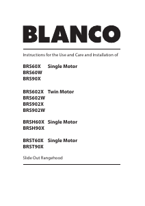 Handleiding Blanco BRSH90X Afzuigkap