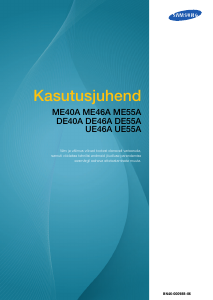 Kasutusjuhend Samsung DE55A LCD-kuvar
