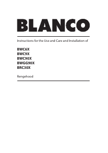 Handleiding Blanco BWC6X Afzuigkap