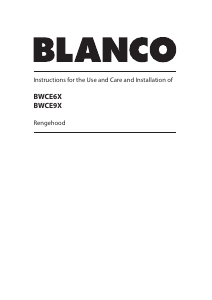 Handleiding Blanco BWCE9X Afzuigkap