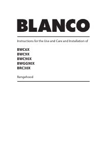 Manual Blanco BWGG90X Cooker Hood