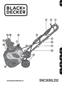 Käyttöohje Black and Decker SNC3650L252 Lumilinko