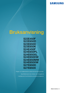 Bruksanvisning Samsung S24E650PL LCD skärm