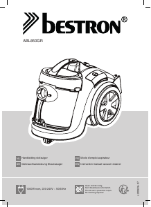 Manual Bestron ABL850GR Designo Vacuum Cleaner