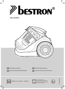 Manual Bestron ABL900BRE Ecosenzo Vacuum Cleaner