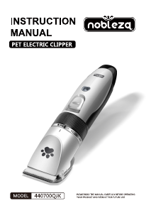 Manual Nobleza 440700QJK Pet Clipper