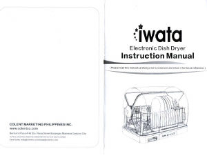 Handleiding Iwata CM15DD1 Vaatdroger