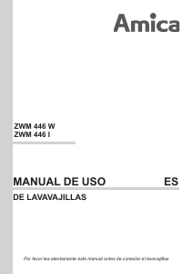 Manual de uso Amica ZWM 446 W Lavavajillas