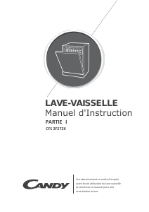 Mode d’emploi Candy CFS 2F272X Lave-vaisselle