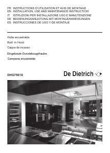 Manual de uso De Dietrich DHG7501X Campana extractora