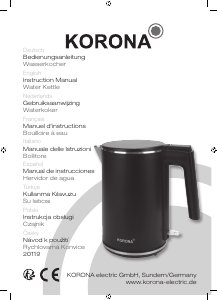 Kullanım kılavuzu Korona 20119 Çaydanlık