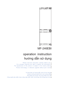 Handleiding Malloca MF-246EBI Koel-vries combinatie