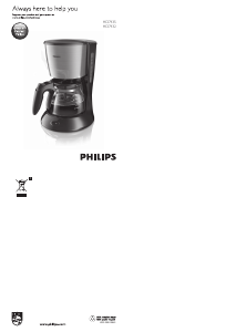 Vadovas Philips HD7432 Kavos aparatas