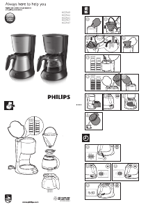 Manual de uso Philips HD7447 Máquina de café