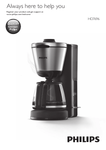 Bruksanvisning Philips HD7696 Kaffemaskin