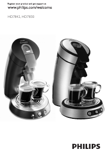 Mode d’emploi Philips HD7830 Senseo Cafetière