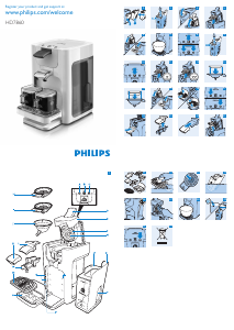 Bruksanvisning Philips HD7860 Senseo Quadrante Kaffemaskin