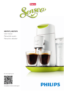 Manual Philips HD7872 Senseo Máquina de café