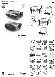 Rokasgrāmata Philips HD4467 Kontaktgrils