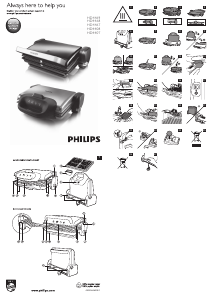 Kullanım kılavuzu Philips HD4469 Izgara tost makinesi