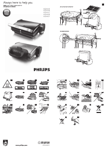 Manuale Philips HD4469 Grill a contatto