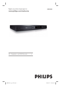 Bedienungsanleitung Philips HDR3500 DVD-player