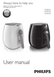 Manuál Philips HD9220 Viva Collection Airfryer Fritéza