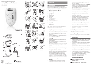 Manual Philips HP6403 Satinelle Epilator