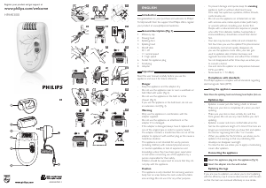 Használati útmutató Philips HP6403 Satinelle Epilátor