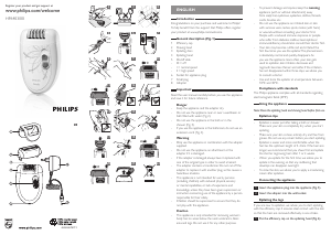 说明书 飞利浦 HP6403 Satinelle 脱毛器