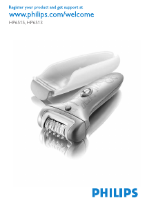 Manual Philips HP6513 Epilator