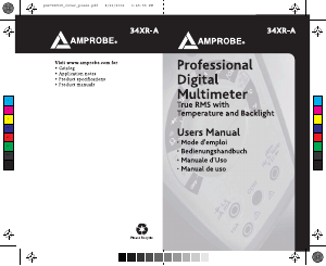 Manual de uso Amprobe 34XR-A Multímetro