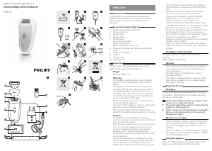 Manual de uso Philips HP6521 SatinSoft Depiladora