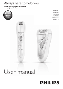 Panduan Philips HP6575 SatinPerfect Epilator