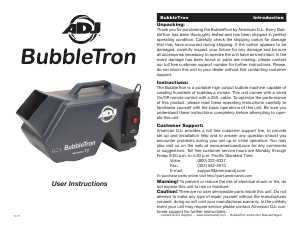 Manual AmericanDJ BubbleTron Bubble Machine