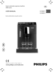 Manual Philips HD8821 Espresso Machine