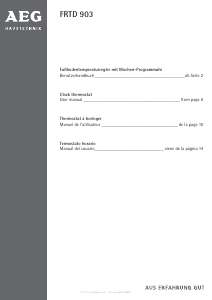 Bedienungsanleitung AEG FRTD 903 Thermostat