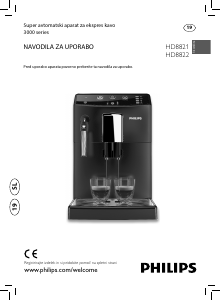 Priročnik Philips HD8821 Espresso kavni aparat