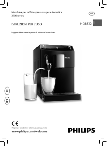 Manuale Philips HD8832 Macchina per espresso