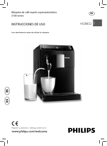 Manual de uso Philips HD8832 Máquina de café espresso