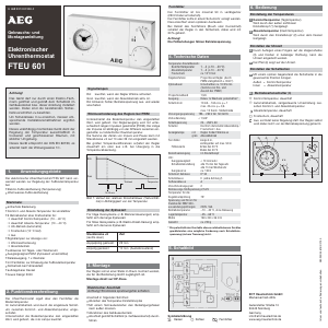 Bedienungsanleitung AEG FTEU 601 Thermostat