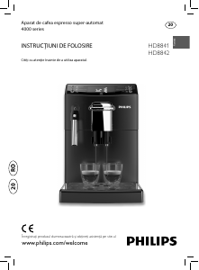 Manual Philips HD8841 Espressor