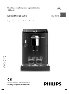 Manuale Philips HD8844 Macchina per espresso