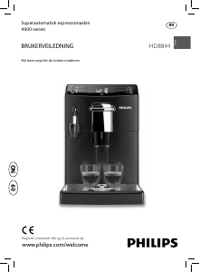 Bruksanvisning Philips HD8844 Espressomaskin