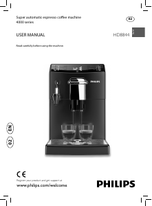 Manual Philips HD8844 Espresso Machine