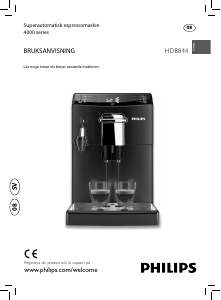Bruksanvisning Philips HD8844 Espressomaskin