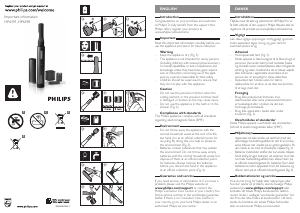 Bruksanvisning Philips HP6390 Øyenbrynstrimmer