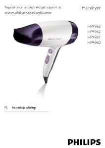 Instrukcja Philips HP4960 Suszarka do włosów