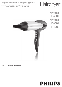 Mode d’emploi Philips HP4983 Sèche-cheveux