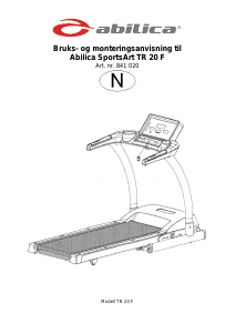 Bruksanvisning Abilica SportsArt TR 20 F Tredemølle